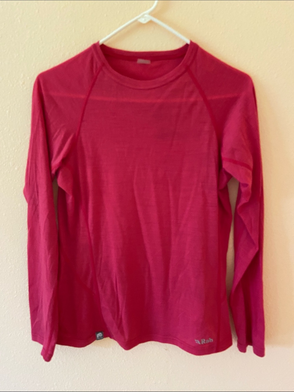 Women’s Rab MeCo Long Sleeve T Shirt, Merino Wool, Size 12UK/ 8 USA